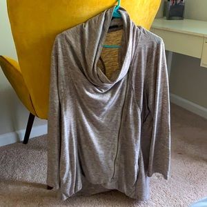 Super cute cowl neck zip up!